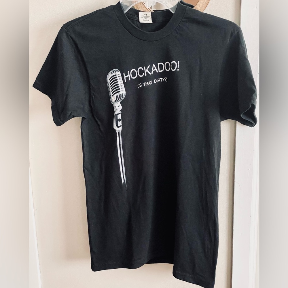 Vintage T Shirt HOCKADOO! Microphone Classic Size Small